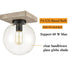 Industrial Glass Globe Ceiling Light with Distressed Wooden Canopy